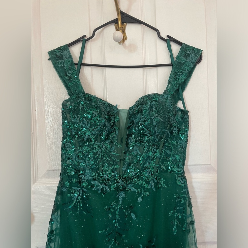 Green Fluffy Dress